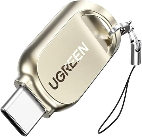 UGREEN microSD USB C カードリーダー TF マイクロSDカード リーダー 超小型 高速転送 タイプC OTG対応 Android iPadOS Windows MacOS Linux対応 亜鉛合金