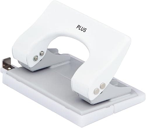 プラス パンチ フォース1/2 2穴 穴あけ枚数16枚 PU-816A ホワイト 30-696