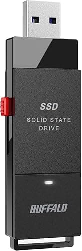 【Amazon.co.jp限定】バッファロー SSD 外付け 1.0TB 超小型 コンパクト ポータブル iPhone 17 / 17 pro / PS5 / PS4対応(メーカー動作確認済) USB3.2Gen1 ブラック SSD-PUT1.0U3-B/N
