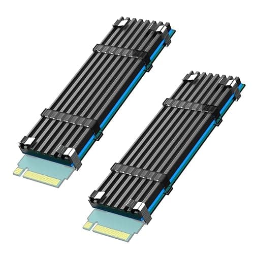 GLOTRENDS M.2 ヒートシンク(2280 M.2 SSDに適合)、PC/PS5/PS5 Slimをインストール、22x70x3mmアルミニウム製全体、導熱接着シート付き(2枚入り)