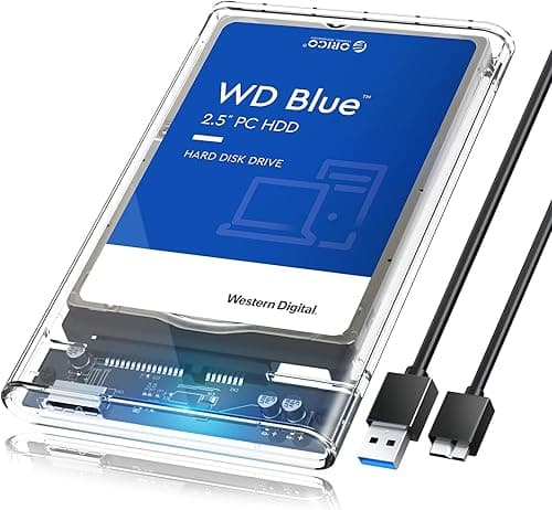 ORICO 2.5インチ HDD / SSD ケース USB3.0 ハードディスクケース UASP対応 5Gbps転送 6TB（9.5mm以下）まで対応 静電気防止 PC材料 透明な 外付け SATA3.0 ドライブ ケース 2139U3
