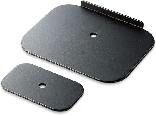 エレコム モニターアーム補強プレート 固定 (クランプ式/グロメット式 対応) 傷防止 デスク保護 保護シート付 ブラック DPA-RP01BK